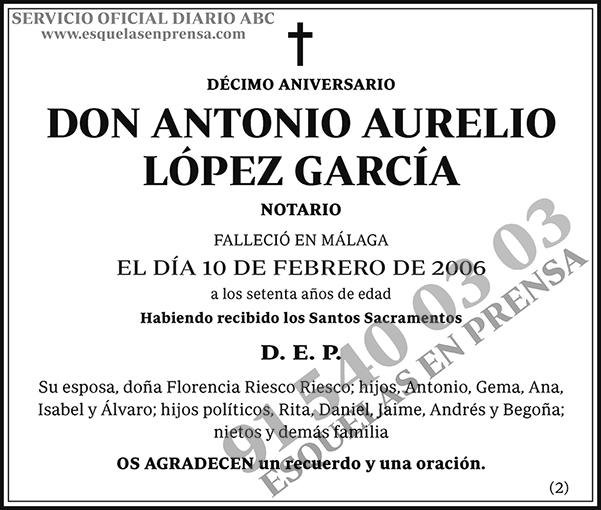 Antonio Aurelio López García